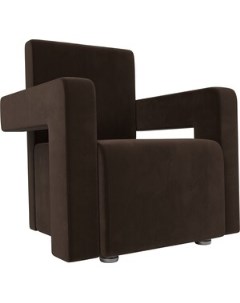 Кресло Рамос микровельвет коричневый Артмебель