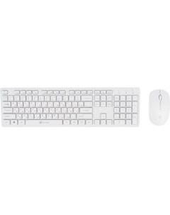 Комплект клавиатура мышь беспроводной 240M клавиатура белый мышь белый USB беспроводная slim Multime Oklick