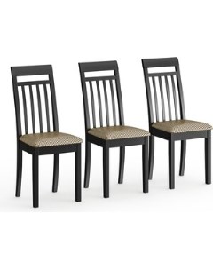 Три стула Гольф 11 разборных цвет венге обивка ткань атина коричневая 1028324 Мебель-24