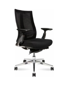 Офисное кресло Vogue aluminium LB CH 203B B BB черный пластик черная сетка черная ткань алюминий баз Norden