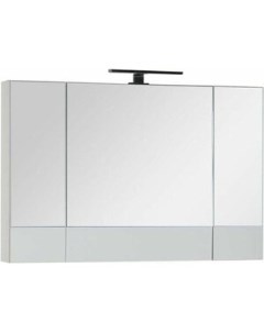 Зеркальный шкаф Верона 100 с подсветкой белый 175383 179947 Aquanet