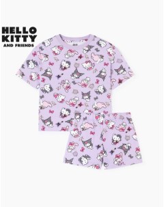 Пижама oversize с принтом Hello Kitty для девочки Gloria jeans