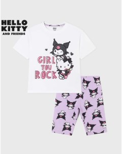 Пижама с принтом Hello Kitty для девочки Gloria jeans