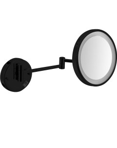 Косметическое зеркало 08006 N с подсветкой с увеличением Черное Nofer