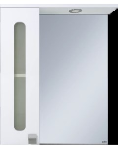 Зеркальный шкаф Урал Э Ура 04060 021Л 60x72 см L с подсветкой выключателем белый глянец Misty