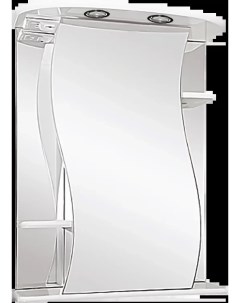 Зеркальный шкаф Лиана Э Лиа02060 01СвП 60x72 см R с подсветкой выключателем белый глянец Misty