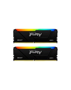 Модуль памяти Fury Beast Black RGB Black RGB DDR4 DIMM 3600Mhz PC28800 CL18 64Gb 2x32Gb KF436C18BB2A Kingston