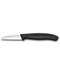 Нож кухонный Swiss Classic разделочный 60мм заточка прямая стальной черный Victorinox