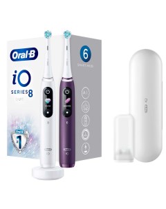Электрическая зубная щётка IO S8 DUO white purple Oral-b
