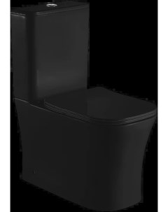 Унитаз компакт Ceruttispa Marmolada безободковый с сиденьем микролифт черный матовый Cerutti spa