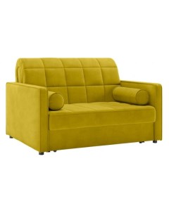 Прямой диван Модена 88 100 см С ящиком Плоские пружины змейка Двуспальные Диван кровать Желтый 135 М Первый мебельный