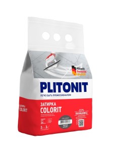 Затирка цементная Colorit 425C мокрый асфальт 2 кг Plitonit
