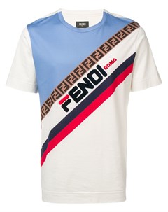 Fendi футболка с логотипом xl нейтральные цвета Fendi