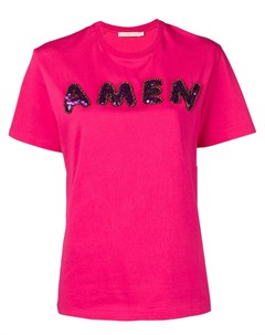 Amen футболка с логотипом и пайетками l розовый Amen
