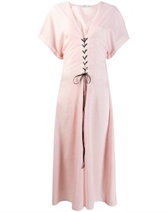 Marysia расклешенное платье с короткими рукавами xs розовый Marysia