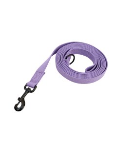 Поводок для собак для прогулок брезент сшивной чёрная фурнитура фиолетовый 25мм 3м Zoo one