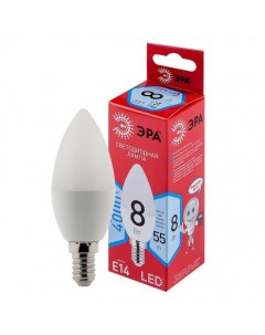 Лампа светодиодная E14 8 Вт 55 Вт свеча 4000 К свет нейтральный белый Red Line Era