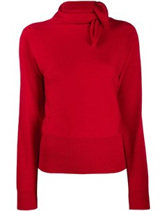 Cedric charlier платье свитер с завязками на воротнике 44 красный Cedric charlier