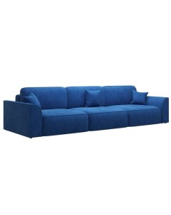 Прямой диван Хилтон Макси 94 120 см Пружинный блок Двуспальные Жесткие Синий 355 Ширина 350 см Первый мебельный