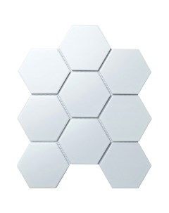 Мозаика керамическая 25 6х29 5х0 6 Homework Hexagon big матовая белая Staro