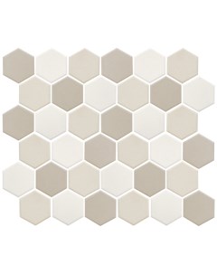 Мозаика керамическая 32 5х28 2х0 6 Homework LB Mix ANTISLIP Hexagon нескользящая бежевая Staro
