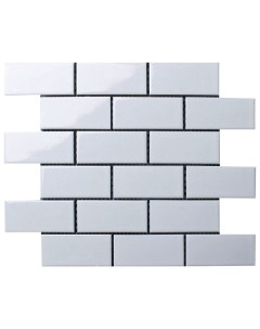 Мозаика керамическая 29 4х28 8х0 6 Homework Brick глянцевая белая Staro