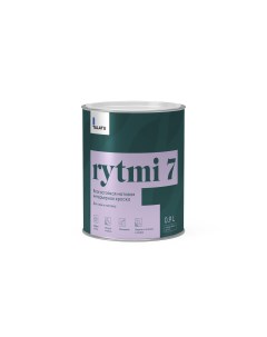 Краска влагостойкая матовая Rytmi 7 База A 0 9 л Talatu
