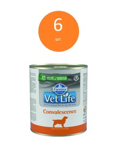 Vet Life Dog Convalescence консервы для собак в период восстановления Курица 300 г упаковка 6 шт Farmina vet life
