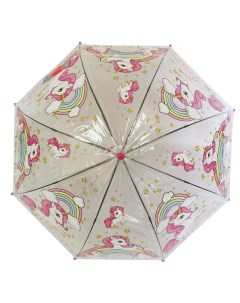 Зонт детский полуавтомат 50см PVC аппликация в асс те Raindrops