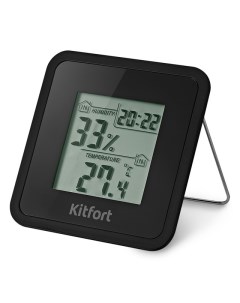 Часы с термометром KT 3302 черный Kitfort