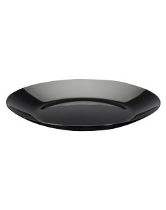 Тарелка Лили черный 25см обеденная стекло Luminarc