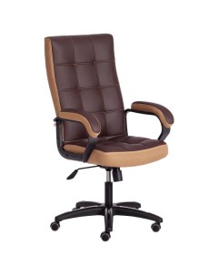 Кресло офисное TRENDY кожзам ткань коричневый бронзовый Tetchair