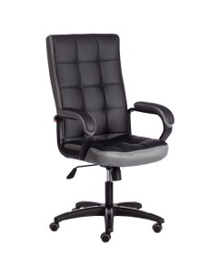 Кресло офисное TRENDY кожзам ткань черный серый Tetchair