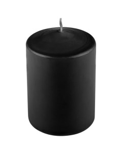 Свеча столбик Deco 8 5х6см черный 12ч г без аромата Волшебная страна