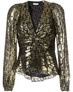 A l c асимметричная блузка с леопардовым узором и люрексом 8 золотистый A.l.c.