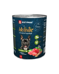 Корм для собак Цыплёнок с горошком и шпинатом ж/б 350г Зоогурман