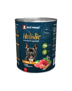 Корм для собак Утка, индейка, картофель ж/б 350г Зоогурман