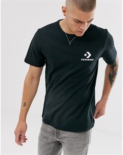 Черная футболка с логотипом Converse