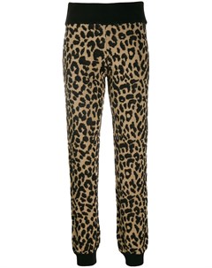 Blumarine спортивные брюки с леопардовым принтом s нейтральные цвета Blumarine
