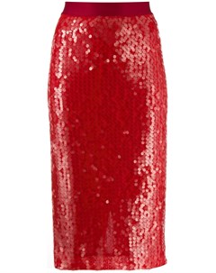 Luisa cerano юбка карандаш с пайетками 36 красный Luisa cerano