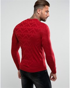 Красный джемпер с логотипом Armani jeans