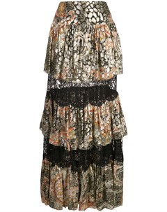 Dundas ярусная кружевная юбка с цветочным узором Dundas