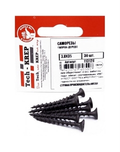 Саморез ШСГД 3,8х35 30 шт - пакет 113128 Tech-krep