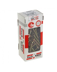 Саморезы универсальные 60х6,0 мм 100 шт желтые - коробка с ок. 102271 Tech-krep