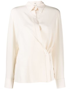 Hermes pre owned рубашка со смещенной застежкой 38 нейтральные цвета Hermès pre-owned