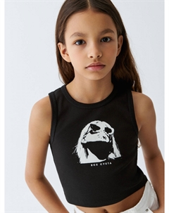 Укороченный топ с принтом для девочек Sela