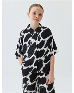 Вискозная рубашка с короткими рукавами для девочек Sela