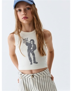 Укороченный топ с принтом для девочек Sela