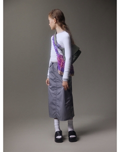 Юбка миди с жатым эффектом для девочек Sela