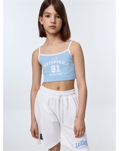 Укороченный топ с принтом для девочек Sela